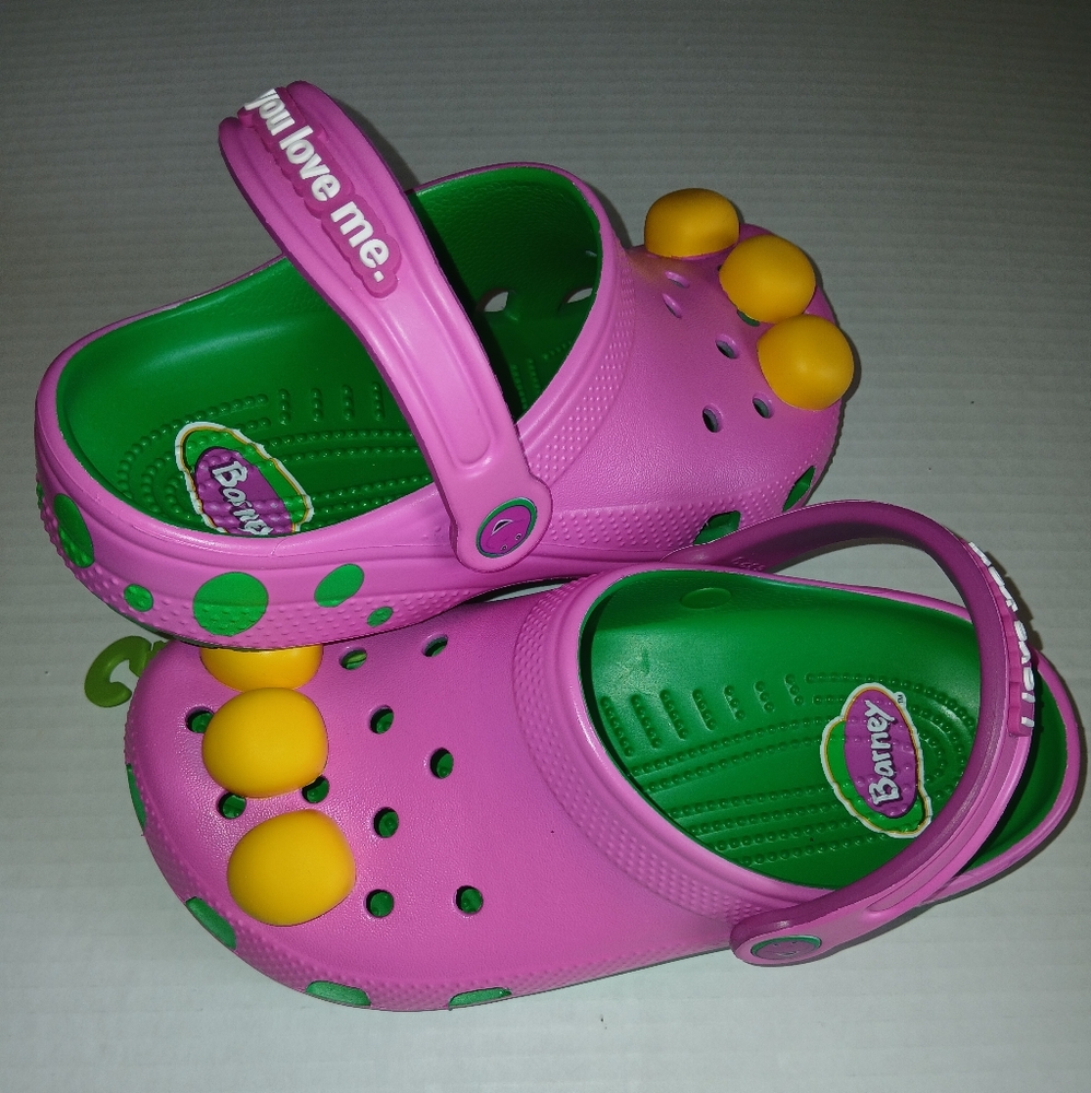 (New) Crocs Barney Clogs
